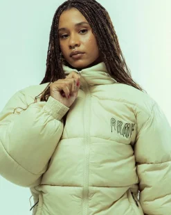 Grimey Abrigo Back At You Puffer - Cream - Fw23 Fashion