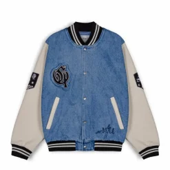 Grimey Abrigo Fire Route Denim Baseball - Blue - Spring 23 Sale