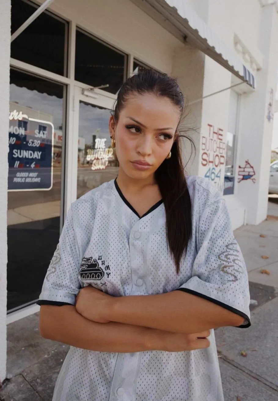 Grimey Camiseta Baseball Lucky Dragon Mesh - White - Ss24 Best Sale