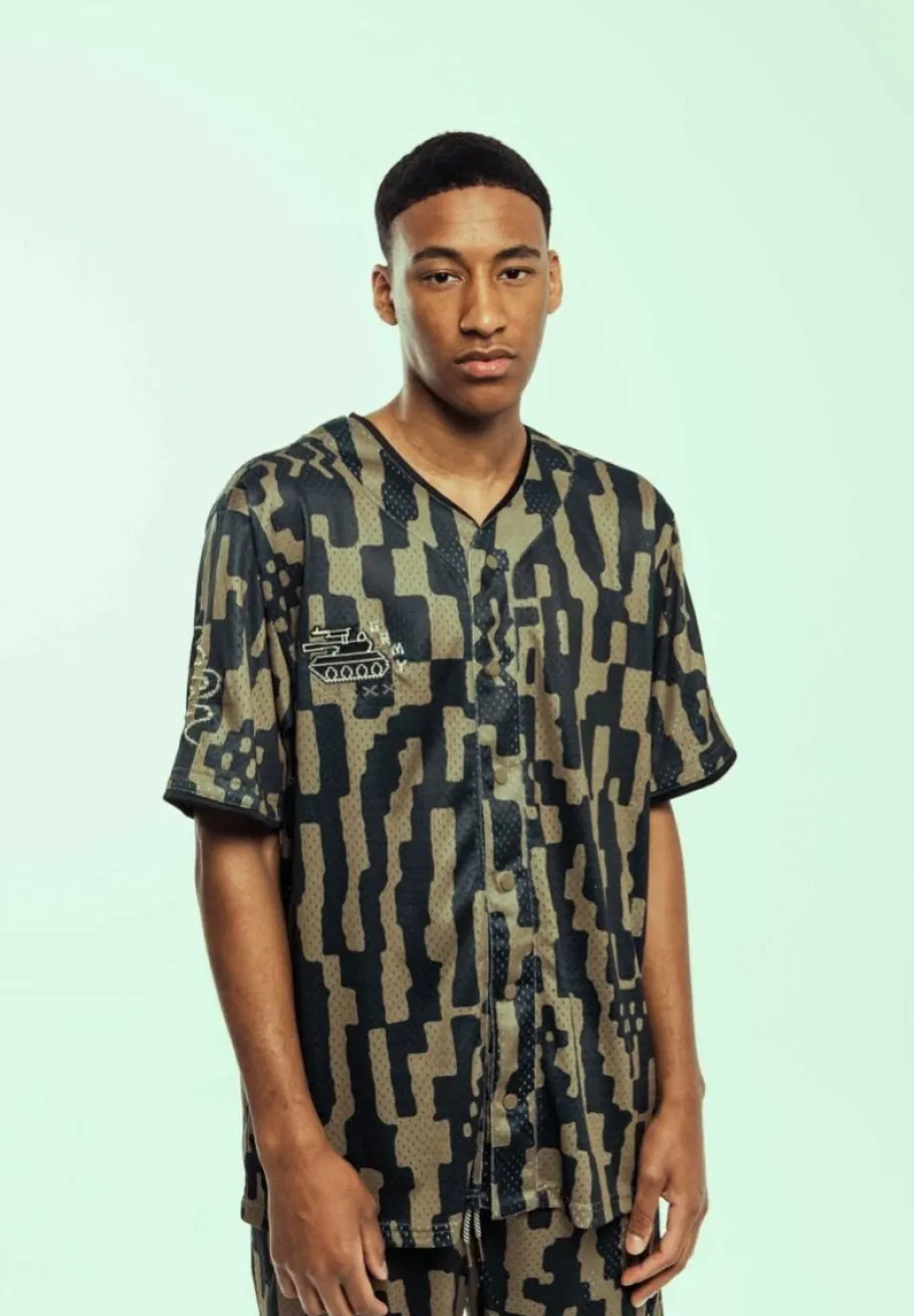 Grimey Camiseta Baseball Lucky Dragon Mesh - Black - Ss24 Hot
