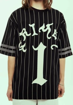 Grimey Camiseta De Football Causing Panic Heavyweight - Black - Ss24 Online