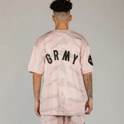 Grimey Camiseta Cloven Tongues All Over Print Mesh - Cream - Summer 23 Clearance