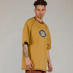 Grimey Camiseta Fire Route Oversized - Brown - Spring 23 Hot
