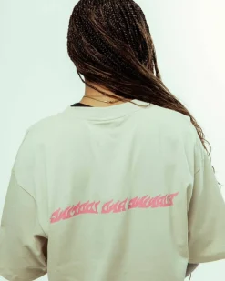 Grimey Camiseta Melted Stone Oversized - Cream - Fw23 Discount