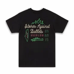 Grimey Camiseta Nablus Stones Regular - Black - Fw23 Fashion