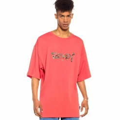 Grimey Camiseta "Nine Winds " Heavy Weight - Coral - Spring 22 Clearance
