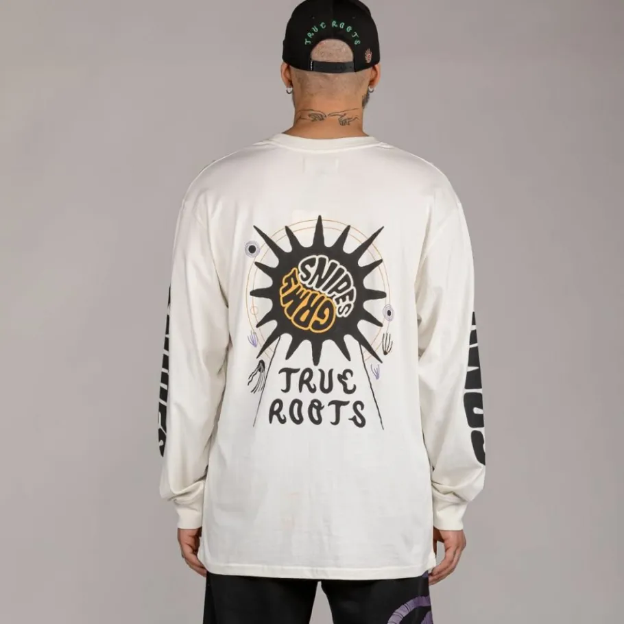 Grimey Camiseta Manga Larga "Snipes X True Roots" - White - Fall 22 Store