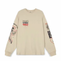 Grimey Camiseta Manga Larga Back At You - Cream - Fw23 Outlet