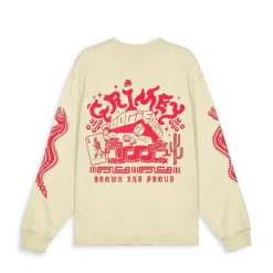 Grimey Camiseta Manga Larga Causing Panic - Cream - Ss24 New