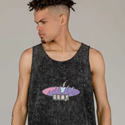 Grimey Camiseta Tirantes Cloven Tongues Stone - Washed Black - Summer 23 Outlet