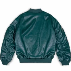 Grimey Chaqueta Bomber "Iam" Pu Leather - Green - Fall 22 Cheap