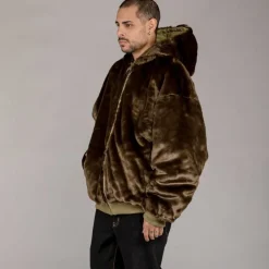 Grimey Chaqueta Bomber Lost Boys Reversible Fur - Brown - Winter 22 Sale