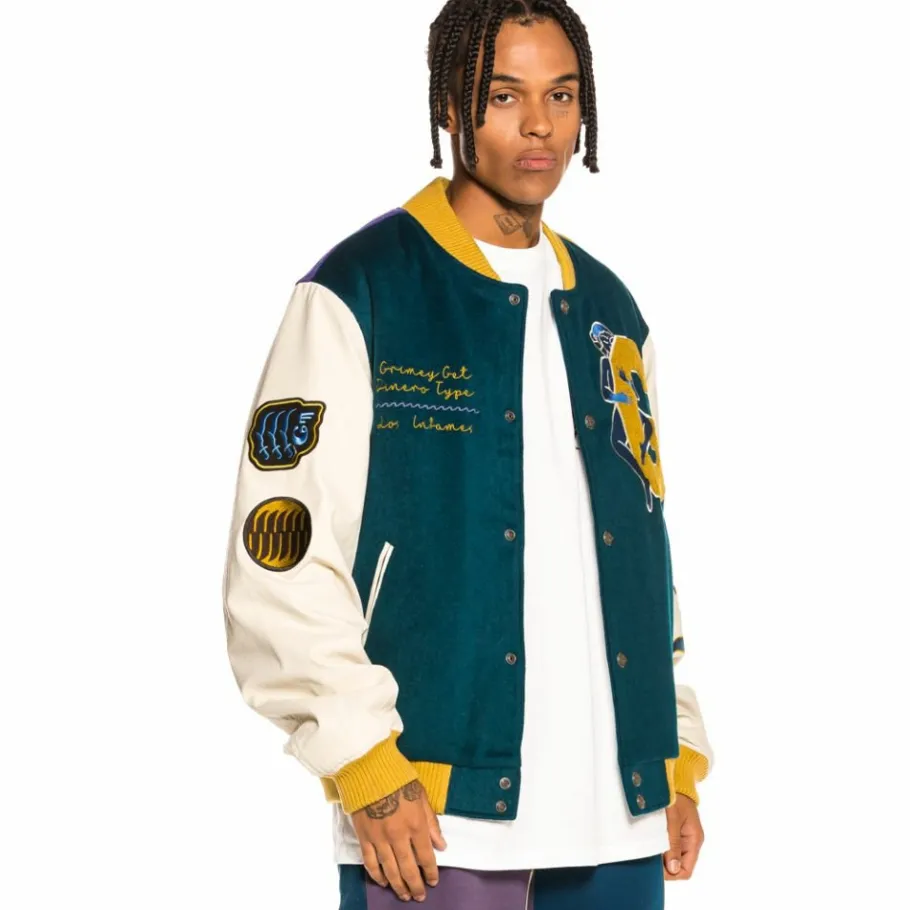 Grimey Chaqueta De Baseball "Singgang Junction" - Navy - Fall 21 Store