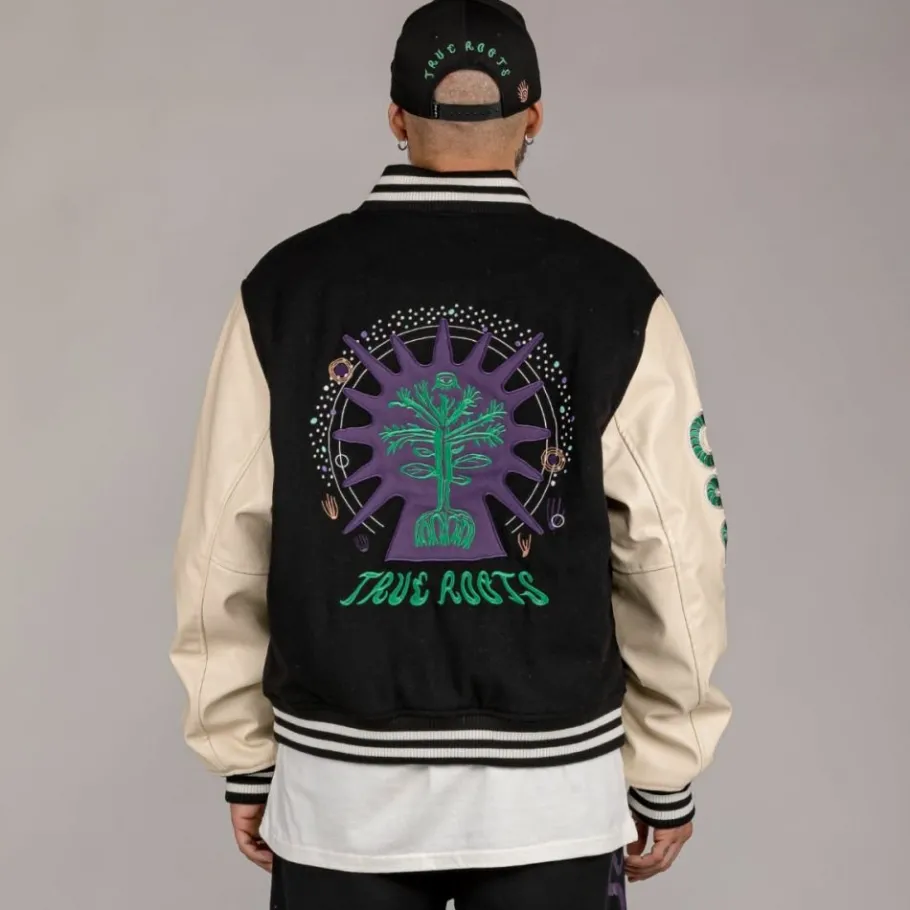 Grimey Chaqueta De Baseball "Snipes X True Roots" - Black - Fall 22 Best Sale