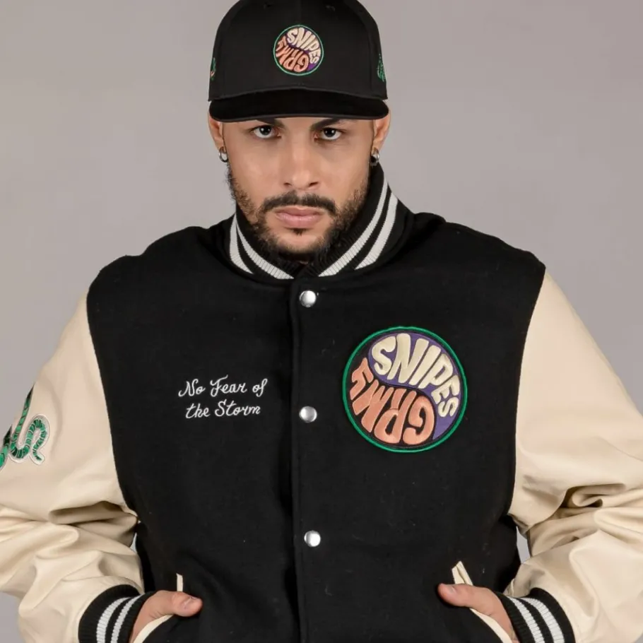 Grimey Chaqueta De Baseball "Snipes X True Roots" - Black - Fall 22 Best Sale