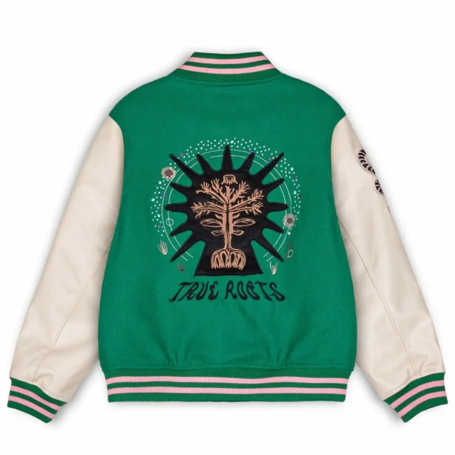 Grimey Chaqueta De Baseball "Snipes X True Roots" - Green - Fall 22 Cheap
