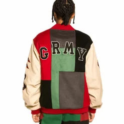 Grimey Chaqueta De Baseball "Singgang Junction" - Green - Fall 21 Hot