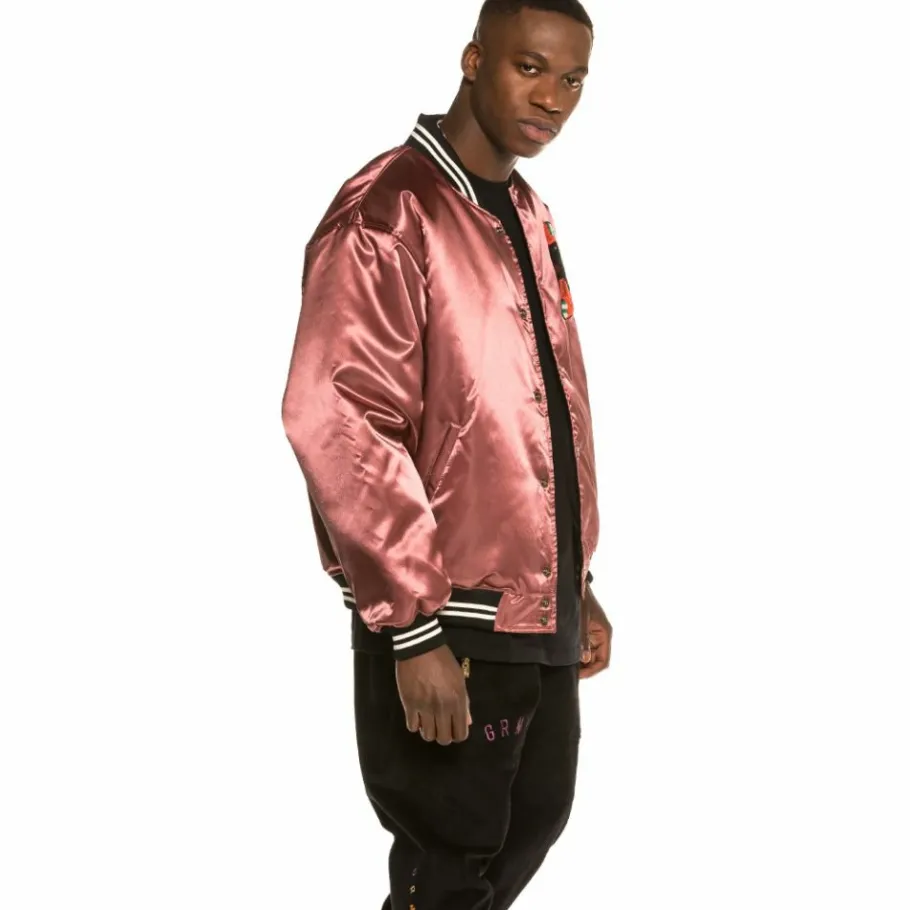 Grimey Chaqueta Call Of Yore Reversible Satin Jacket Fw20 Black Discount