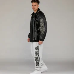 Grimey Chaqueta Fire Route Pu Leather - Black - Spring 23 Online