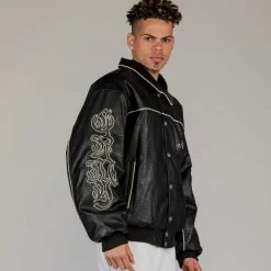 Grimey Chaqueta Fire Route Pu Leather - Black - Spring 23 Online