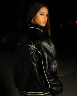Grimey Chaqueta Madrid Pu Leather - Black - Fw23 Cheap
