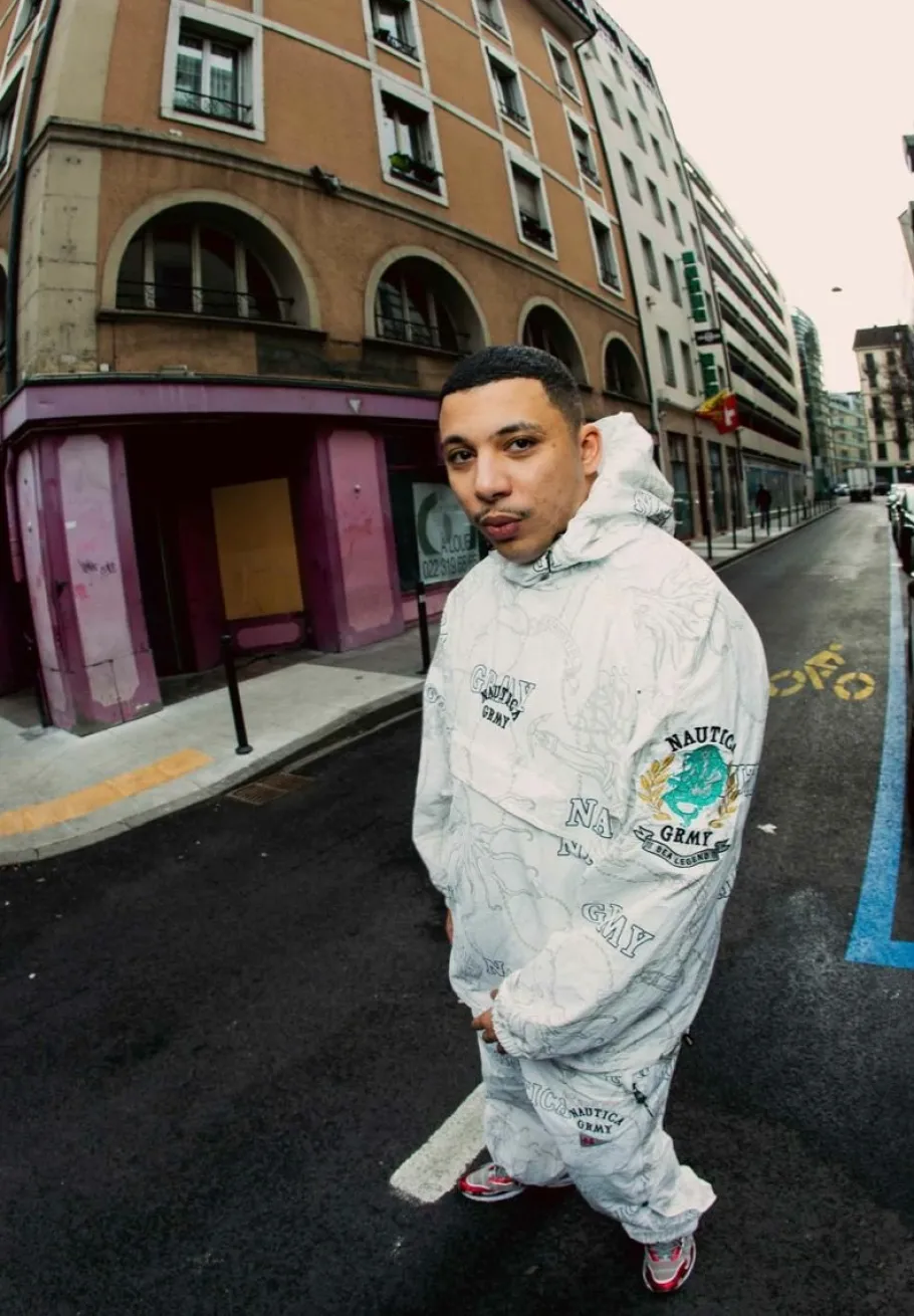 Grimey Chaqueta Mighty Harmonist Nautica X Grmy - White - Ss24 Shop