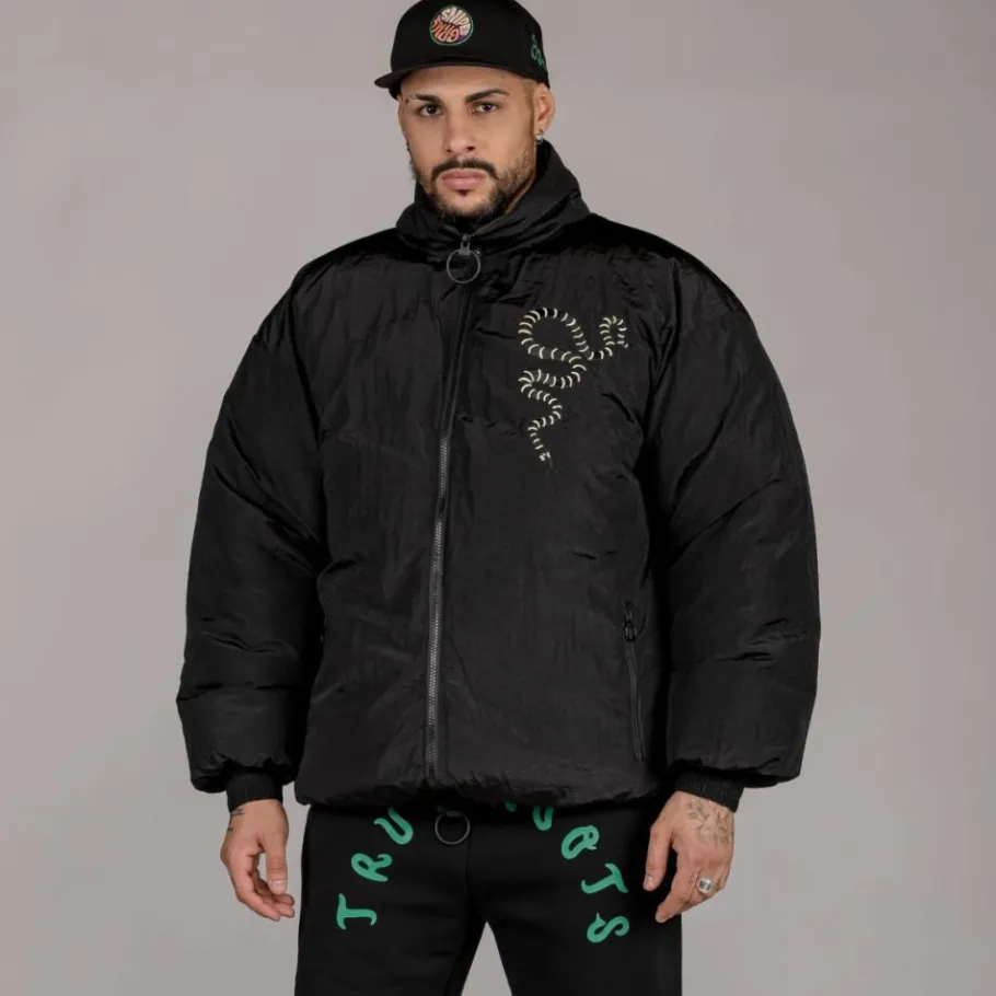 Grimey Chaqueta Puffy "Snipes X True Roots" - Black - Fall 22 New
