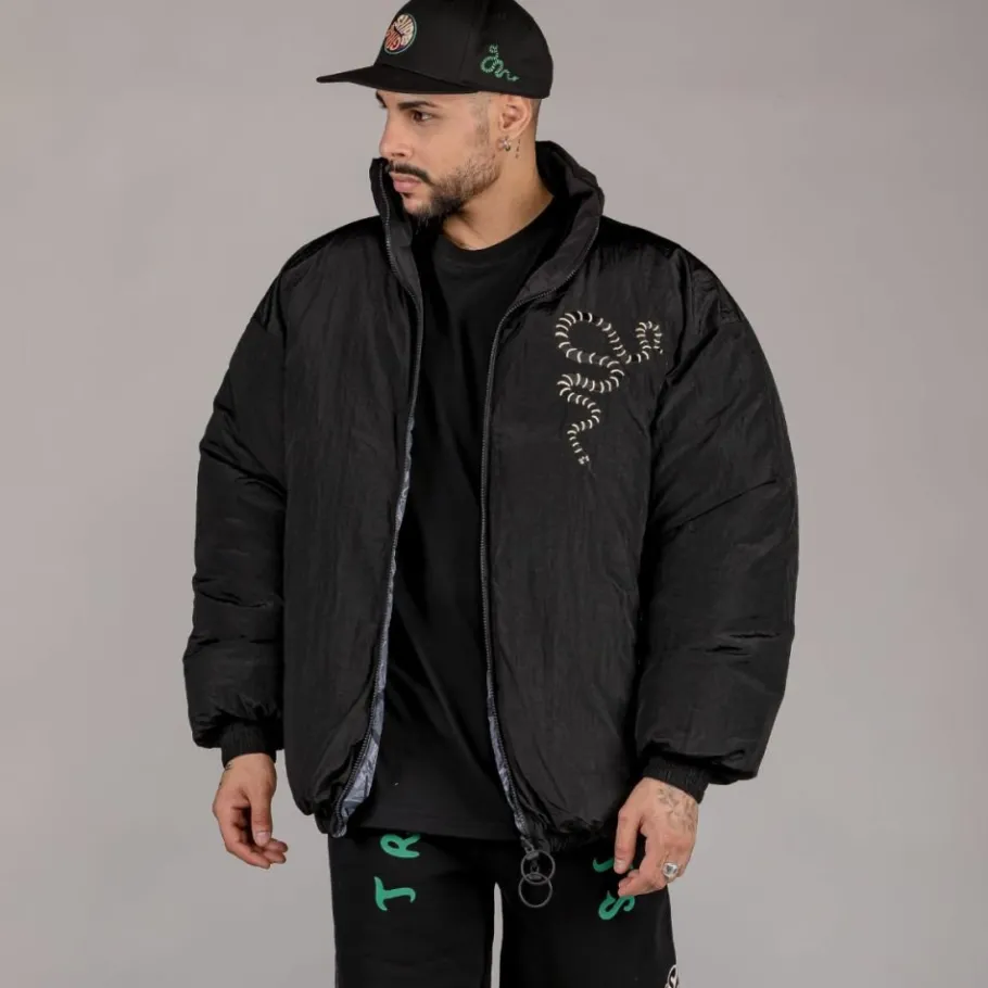 Grimey Chaqueta Puffy "Snipes X True Roots" - Black - Fall 22 New