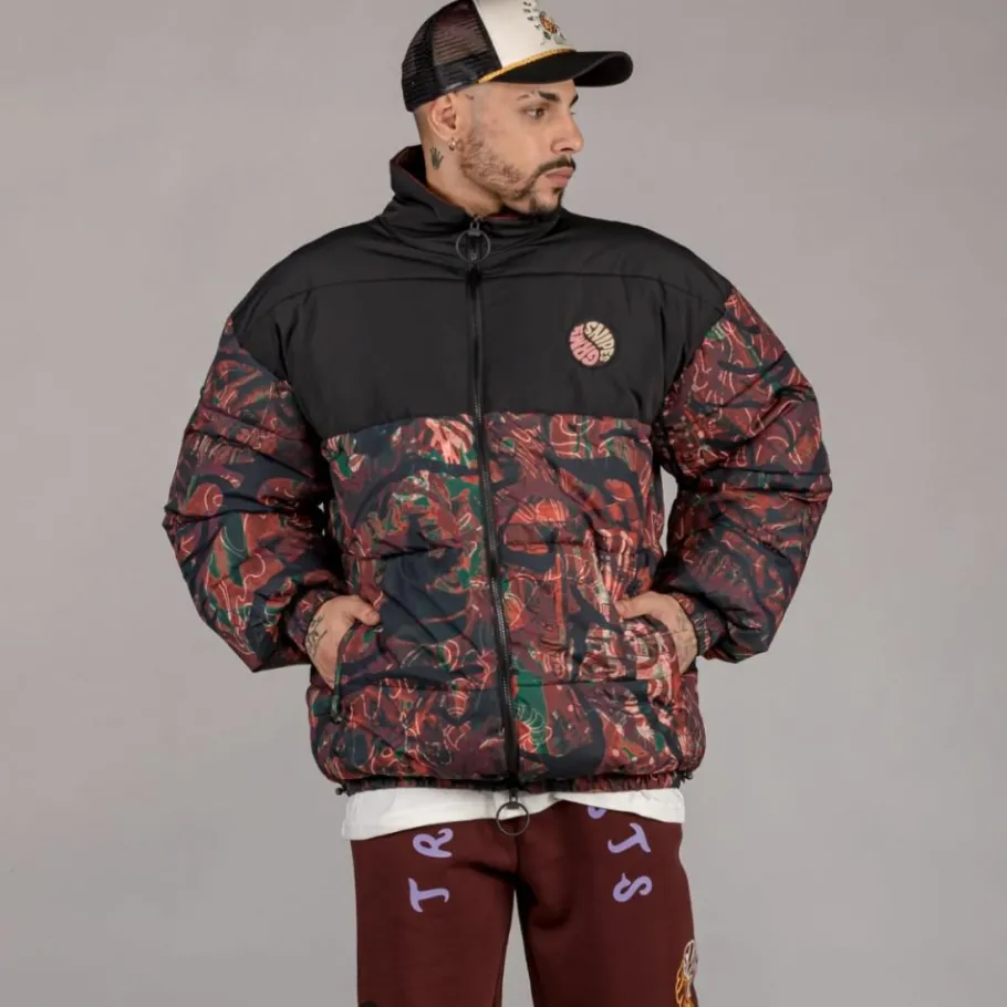 Grimey Chaqueta Puffy "Snipes X True Roots" - Brown - Fall 22 Clearance