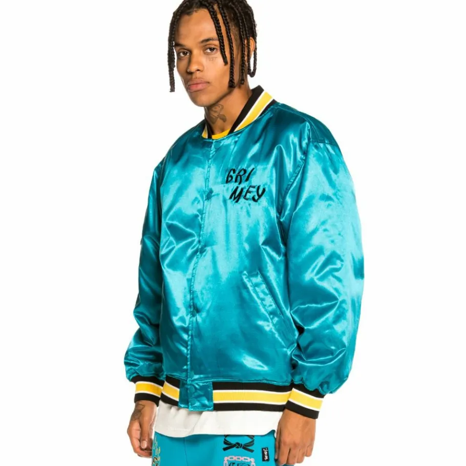 Grimey Chaqueta Satinada Reversible "Destroy All Fear" - Blue - Fall 21 Sale