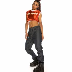 Grimey Acknowledge Girl Crop Top Ss20 Orange Best