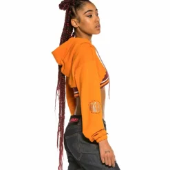 Grimey Acknowledge Girl Crop Hoodie Ss20 Orange Shop
