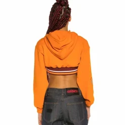 Grimey Acknowledge Girl Crop Hoodie Ss20 Orange Shop