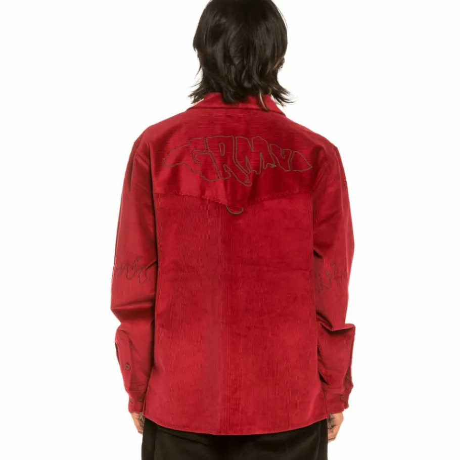 Grimey "Aged Rum" Corduroy Long Shirt - Red - Winter 21 New