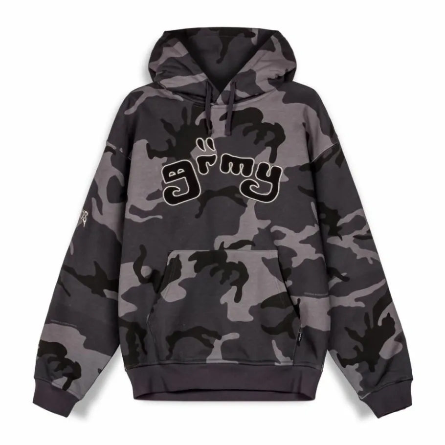 Grimey All Over Print Tusker Temple Vintage Hoodie Black - Fw23 Online