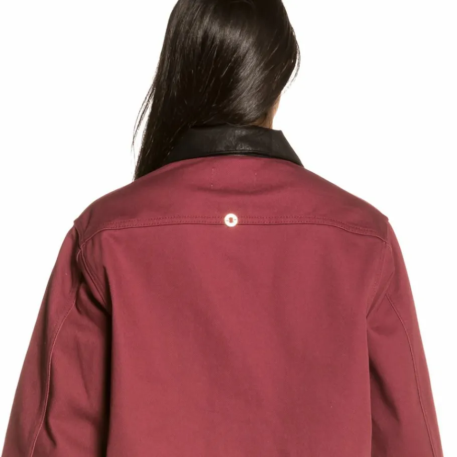 Grimey Call Of Yore Girl Coach Jacket Fw20 Wine Outlet