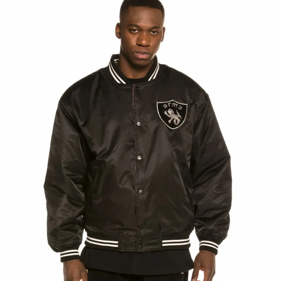 Grimey Call Of Yore Reversible Satin Jacket Fw20 Black Online