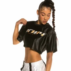 Grimey Chica Acknowledge Crop Top Ss20 Black Cheap