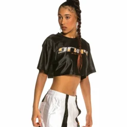 Grimey Chica Acknowledge Crop Top Ss20 Black Cheap