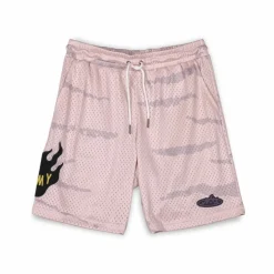 Grimey Cloven Tongues All Over Print Mesh Basket Shorts - Cream - Summer 23 Clearance
