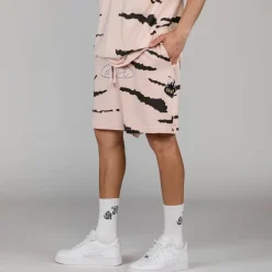 Grimey Cloven Tongues All Over Print Sweatshorts - Cream - Summer 23 Fashion