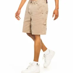 Grimey "Day Dreamer" Denim Shorts - Washed Sand - Spring 22 Best