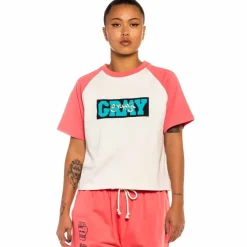 Grimey "Day Dreamer" Girl Raglan Tee - Red- Spring 22 Clearance