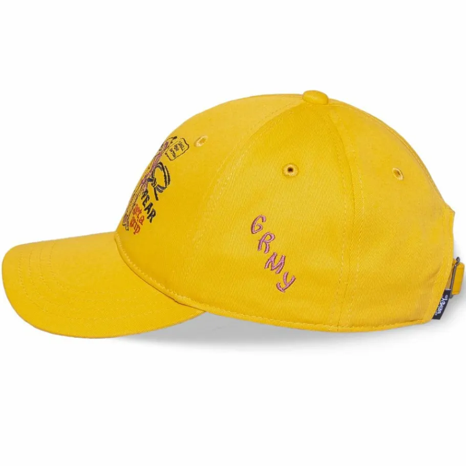 Grimey "Destroy All Fear" Curved Visor Cap - Yellow - Fall 21 Hot