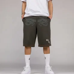 Grimey Fire Route Baggy Sweatshorts - Black - Spring 23 Outlet
