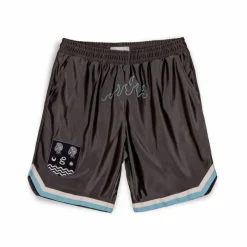 Grimey Fire Route Basket Shorts - Black - Spring 23 Cheap