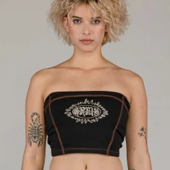 Grimey Fire Route Girl Tube Top - Black - Spring 23 Store