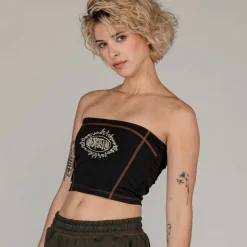 Grimey Fire Route Girl Tube Top - Black - Spring 23 Store