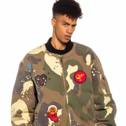 Grimey Glorified Bomber Jacket - Camo - Spring 22 Online