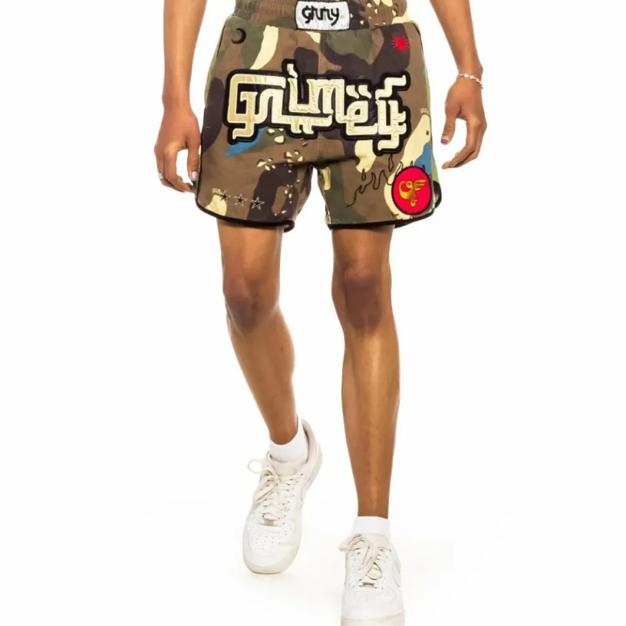Grimey "Glorified" Boxing Shorts - Camo - Spring 22 Online